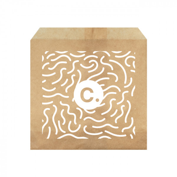 Sachet frites personnalisé en papier kraft - Impression jusqu'à 3 couleurs