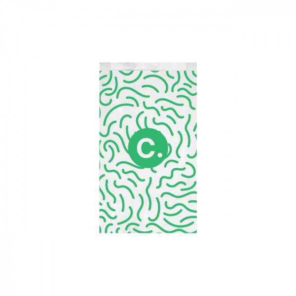Sachet à viennoiseries (1/2) personnalisé en papier 12 + 5 x 25 cm - Impression jusqu'à 3 couleurs