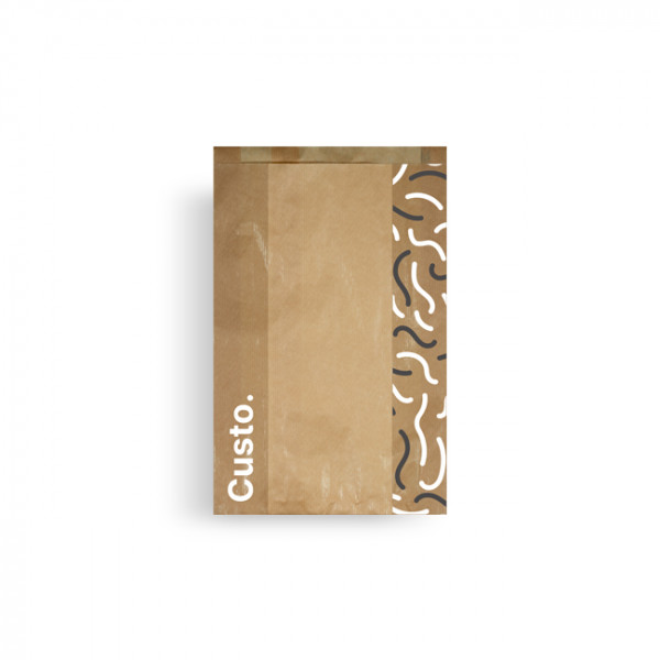 Sachet à brioche en papier kraft personnalisé