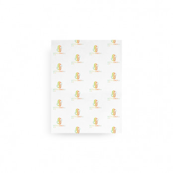 Papier ingraissable personnalisé blanc small 33,5 x 25 cm - Impression couleurs illimitées