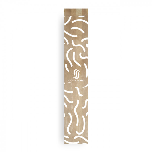 Sachet baguette x 1 personnalisé en papier 10 + 5 x 54 cm - Impression jusqu'à 3 couleurs