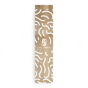 Sachet baguette x 2 personnalisé en papier 14 + 6 x 54 cm - Impression jusqu'à 3 couleurs