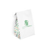 Sac SOS personnalisé en papier blanc 32 + 16 x 34,5 cm - Impression jusqu'à 3 couleurs