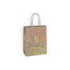 Sac cabas personnalisé en papier kraft 18 + 8 x 24 cm -Poignées torsadées - Impression 1 couleur ou quadrichromie