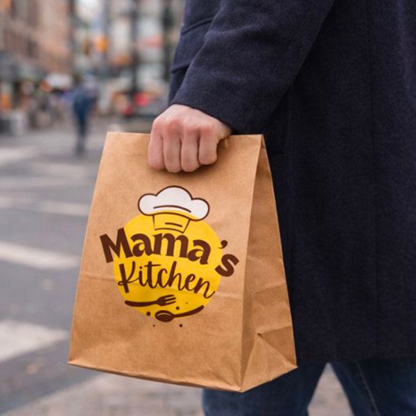 Sac sans poignée personnalisée repas à emporter