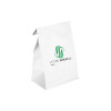 Sac SOS personnalisé en papier blanc 32 + 16 x 34,5 cm - Impression jusqu'à 3 couleurs
