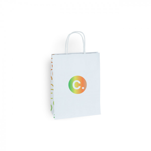 Sac papier blanc personnalisable couleurs illimitées