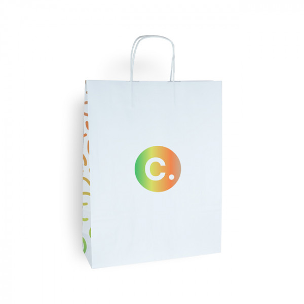 Sac papier blanc à customiser