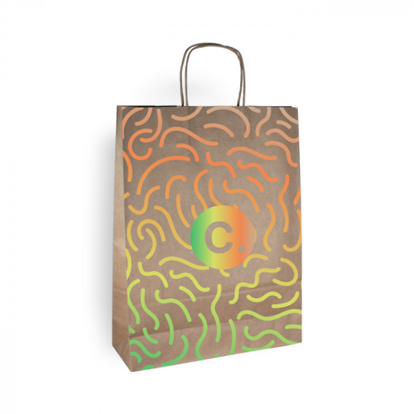 Sac en papier kraft personnalisable avec poignées