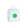 Sac papier blanc cabas personnalisable