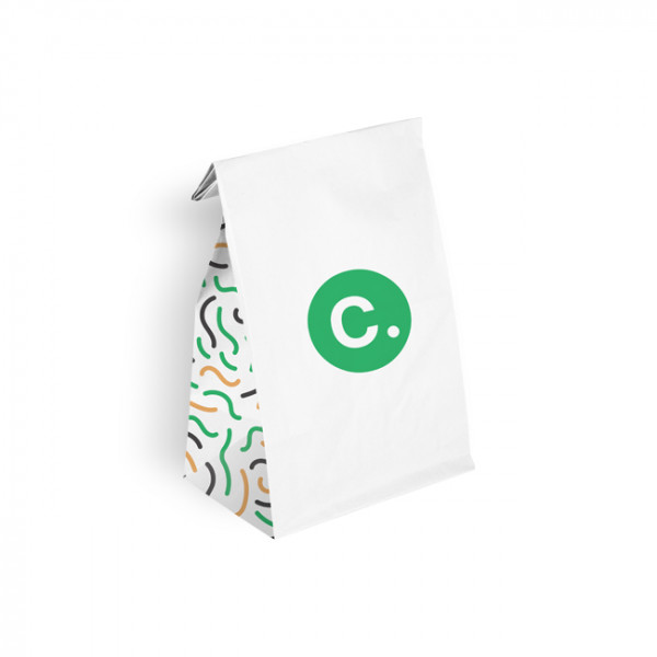 Sac blanc SOS avec logo personnalisé