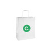 Sac cabas blanc avec poignées torsadées à personnaliser