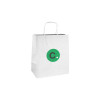 Sac en papier blanc personnalisé avec poignées