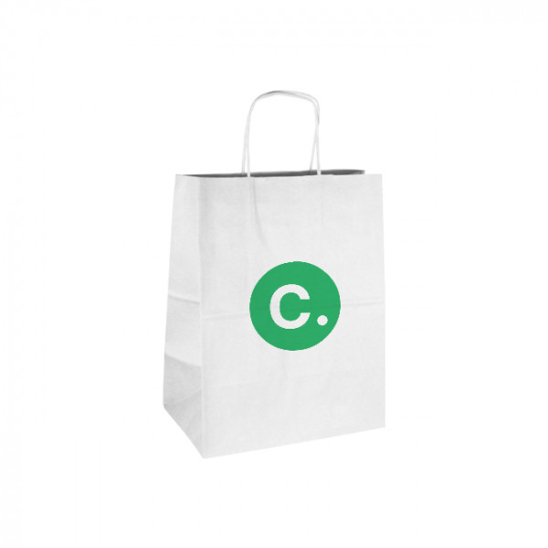 Sac cabas papier blanc personnalisé