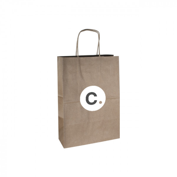 Sac en papier kraft avec logo personnalisé