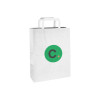Sac en papier blanc personnalisable avec poignées plates