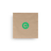 Serviette personnalisée en papier ouate kraft 30 x 30 - 1 pli - Impression 1 à 2 couleurs