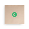 Serviette personnalisée en papier molletonné kraft 40 x 40 - Impression 1 à 2 couleurs