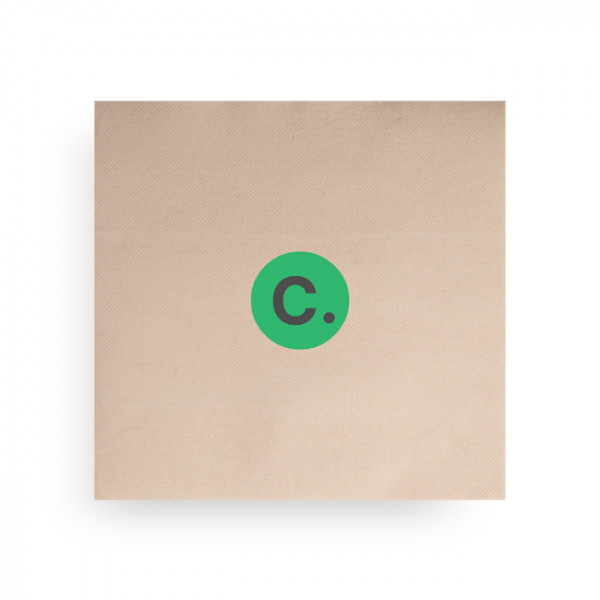 Serviette personnalisée en papier molletonné kraft 40 x 40 - Impression 1 à 2 couleurs