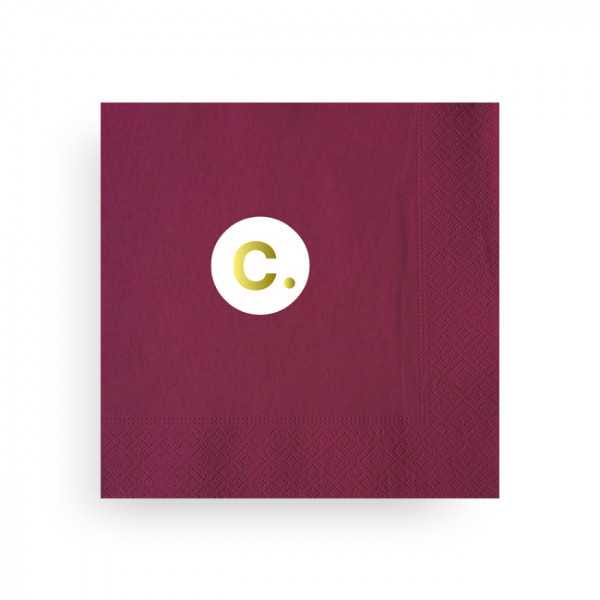 Serviette personnalisée en papier ouate 2 couleurs au choix 40 x 40 - 2 plis - Impression 1 à 2 couleurs