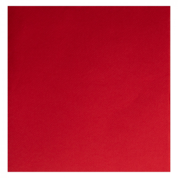 Serviette en papier molletonné rouge 40x40 - Double point