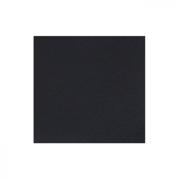 Serviette en papier ouate noire 2 plis 20x20