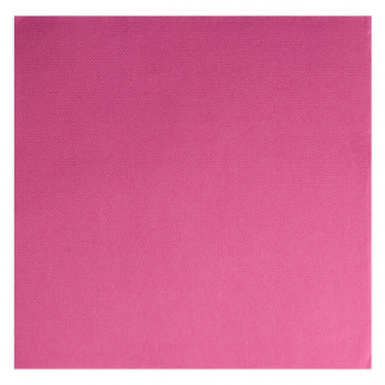 Serviette en papier molletonné rose fuchsia 40 x 40