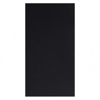 Serviette en papier molletonné noir pliage en 6 - 30 x 40