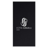 Serviette personnalisée en papier noir molletonné 30x40 - 1 à 2 couleurs - pliage 6 - catégorie serviettes personnalisées