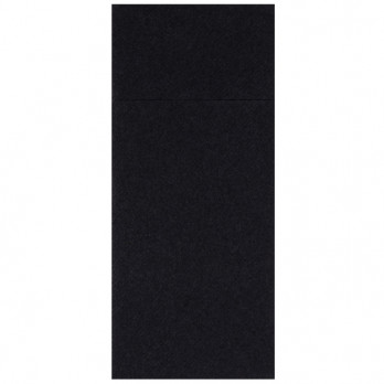 Serviette en soft aspect tissu noir pliage kangourou 40 x 40