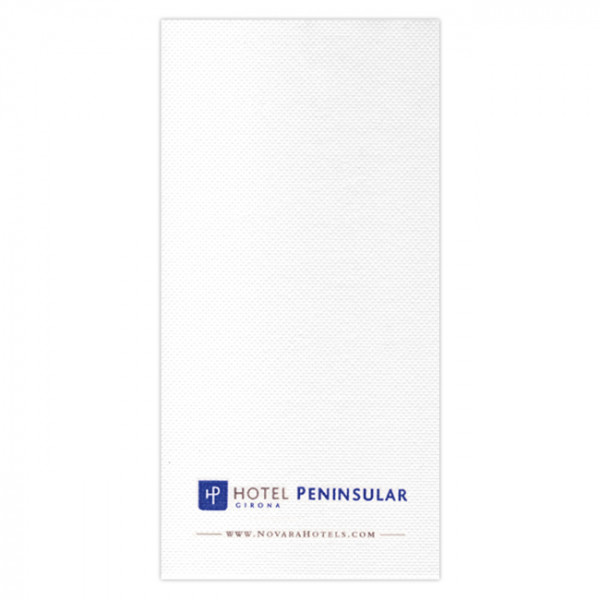 serviette personnalisée molleton blanc 30x40cm