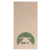Serviette personnalisée en molleton 30x40 cm - Kraft - Sushi, Nature ou Chicken - Votre logo ici - 1 à 2 couleurs.