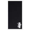 serviette personnalisée molleton noire 30x40 cm avec pliage en 6, logo et pizza express, 1-2 couleurs.