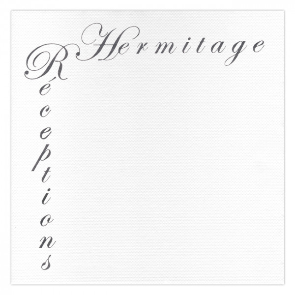 Serviette personnalisée blanche 40x40 - 1 à 2 couleurs