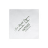 Serviette personnalisée blanche 24x24 - 2 plis en ouate.