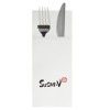 serviette personnalisée soft blanc 30x40 kangourou 1-2 couleurs
