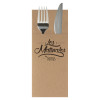 serviette personnalisée en soft aspect tissu kraft 30 x 40 pliage kangourou impression 1 à 2 couleurs