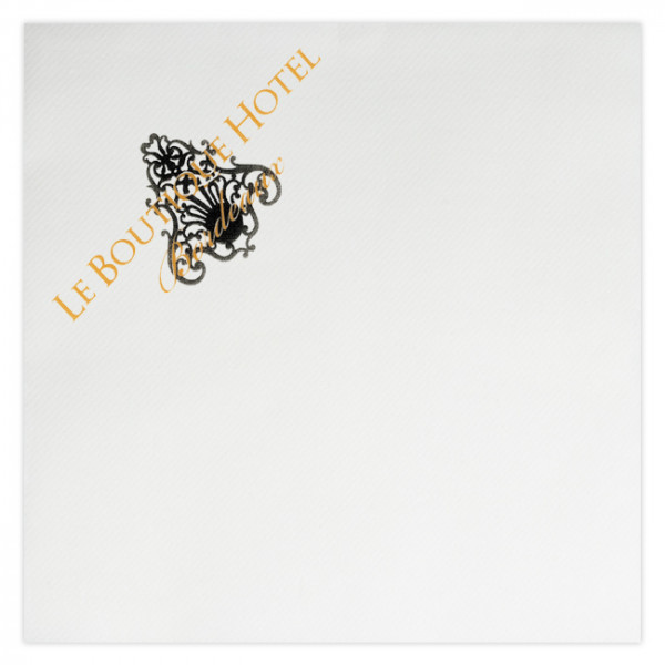 Serviette personnalisée soft blanc 40x40 - 1 à 2 couleurs