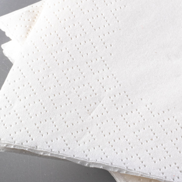 Petite serviette en papier blanc 10 cm