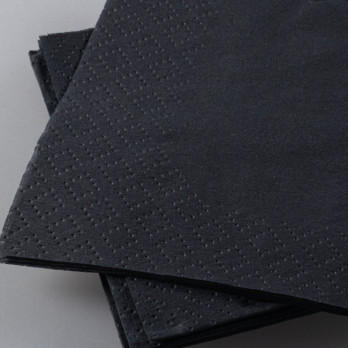 Serviette en papier ouate noir 2 plis 20 x 20
