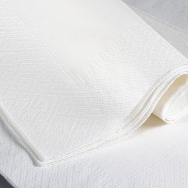Serviette papier ouate blanc 2 plis 40x40 cm F10010BLA