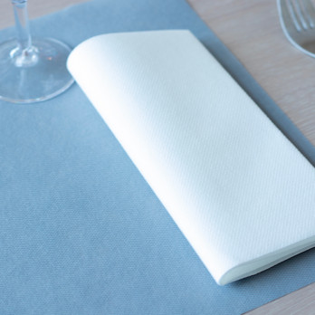 Serviette en soft aspect tissu blanc 40 x 40