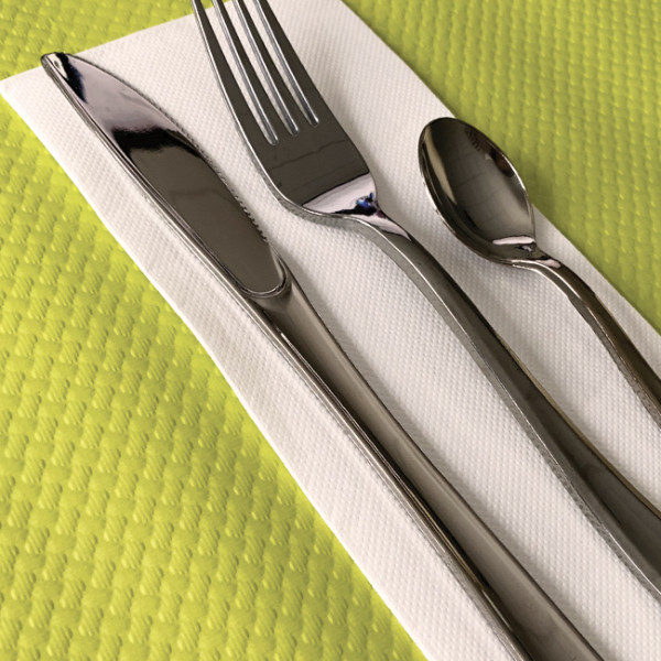 Serviette papier molleton blanc 2 plis 30x40 cm
