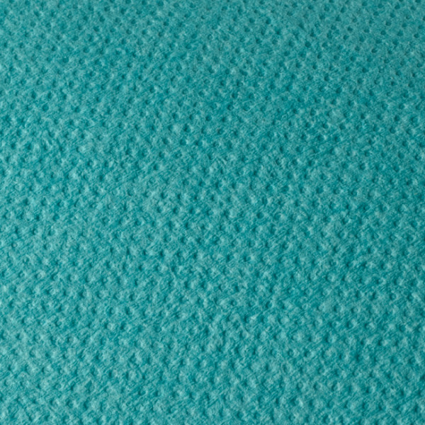 Serviette papier molleton turquoise 2 plis 40x40 cm