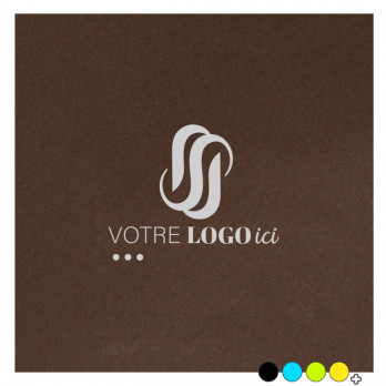 Serviette personnalisée en soft aspect tissu 8 couleurs au choix 40 x 40 - Impression 1 à 2 couleurs