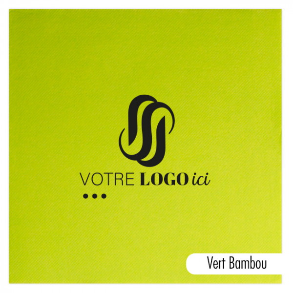 Serviette personnalisée en papier molletonné 14 couleurs au choix 40 x 40 - Impression 1 à 2 couleurs