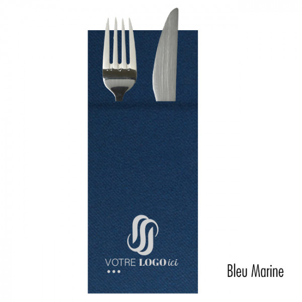 Serviette personnalisée en soft aspect tissu 6 couleurs au choix 32 x 40 - Pliage kangourou - Impression 1 à 2 couleurs