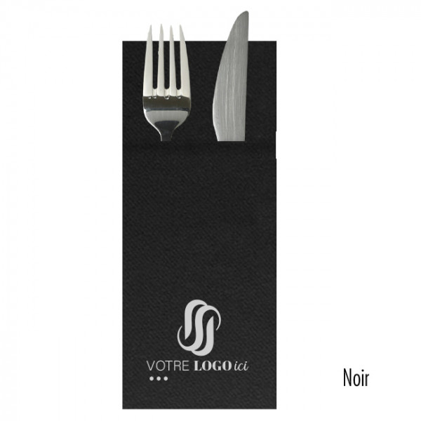 Serviette personnalisée en soft aspect tissu 6 couleurs au choix 32 x 40 - Pliage kangourou - Impression 1 à 2 couleurs