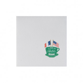 Serviette personnalisée en soft aspect tissu blanc 20 x 20 - Impression digitale